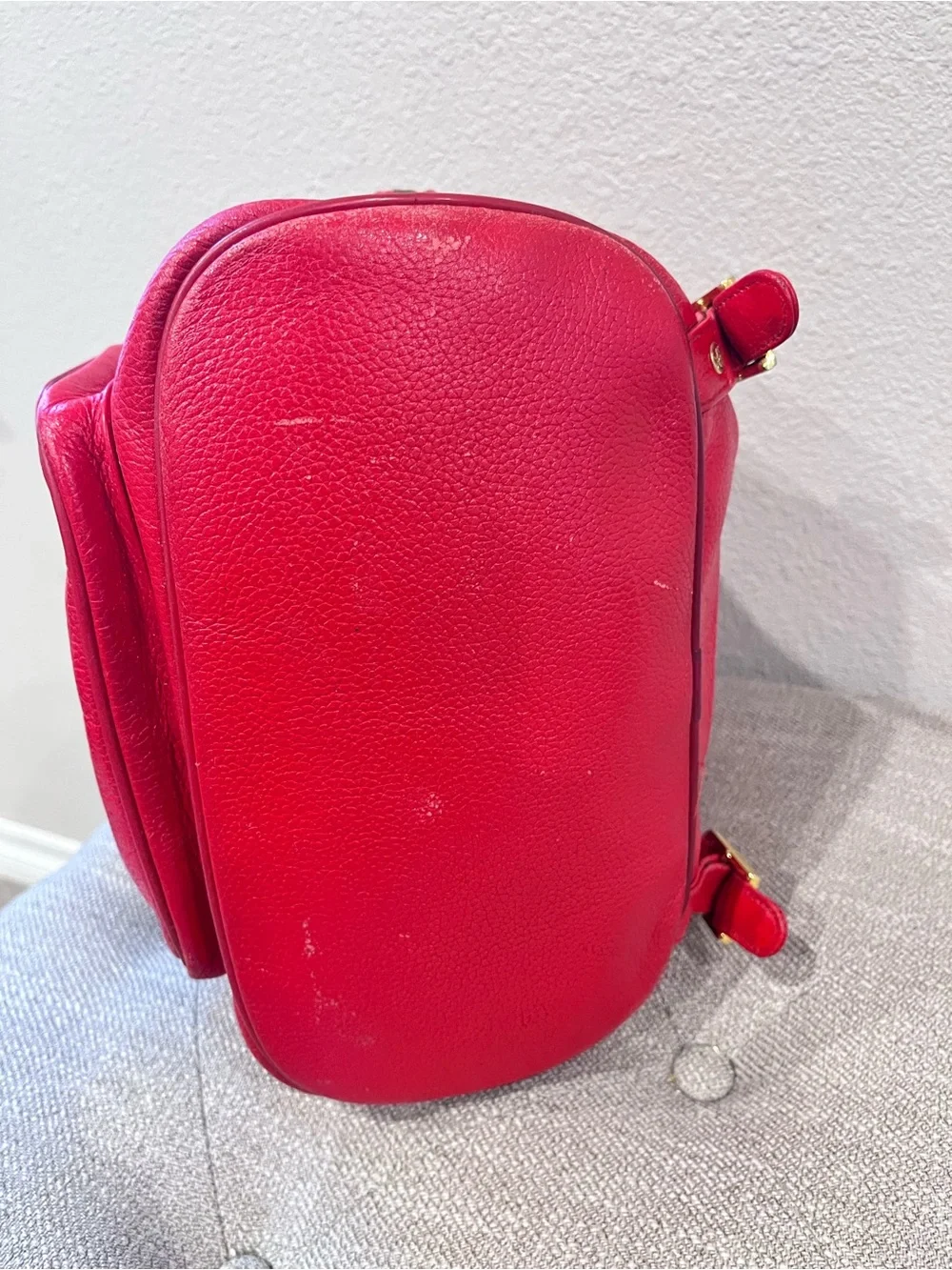 MCM Vintage Pebbled Leather Backpack.